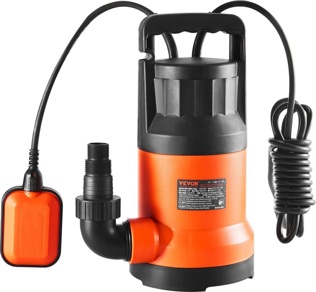 Tauchpumpe Schmutzwasserpumpe Wasserpumpe 700W 15700 L/h 10,1m Förderhöhe