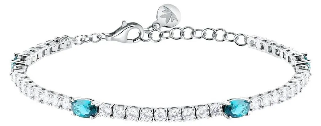 Bracelet étincelant Tesori SAIW269 zircons bleus haute brillance