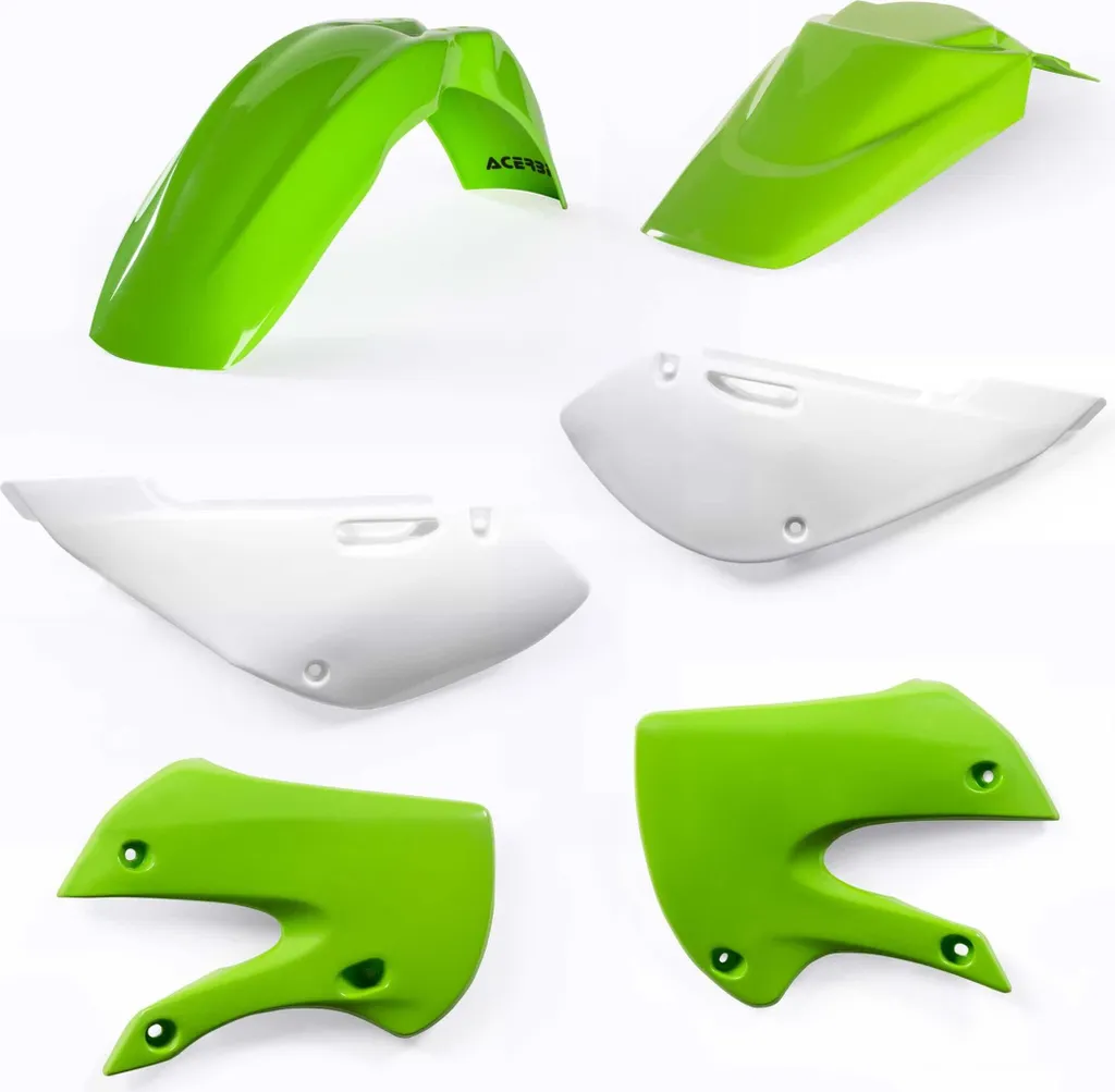 Carénage complet moto Acerbis 6 pièces coloris vert blanc saison 2016