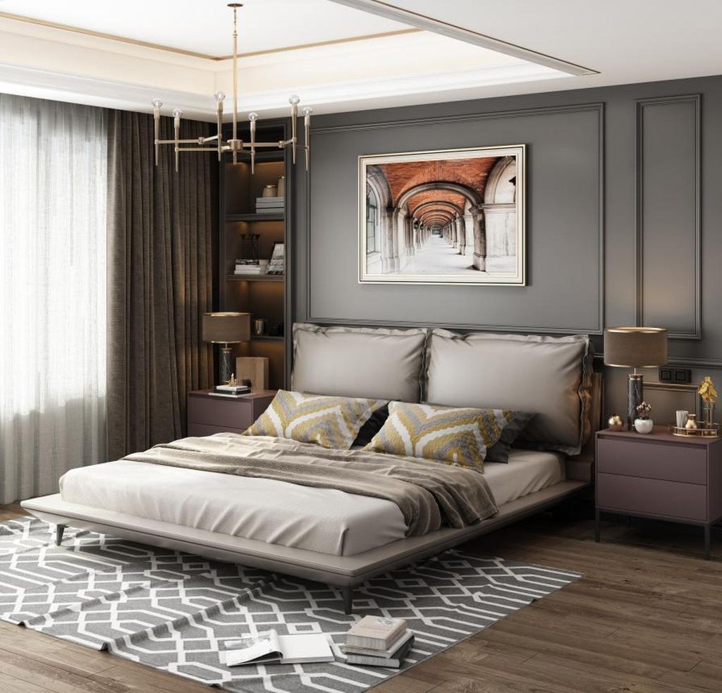 Doppelbett Bett Ehebett Design Luxus Luxur Betten Polsterbett Designbett Textil