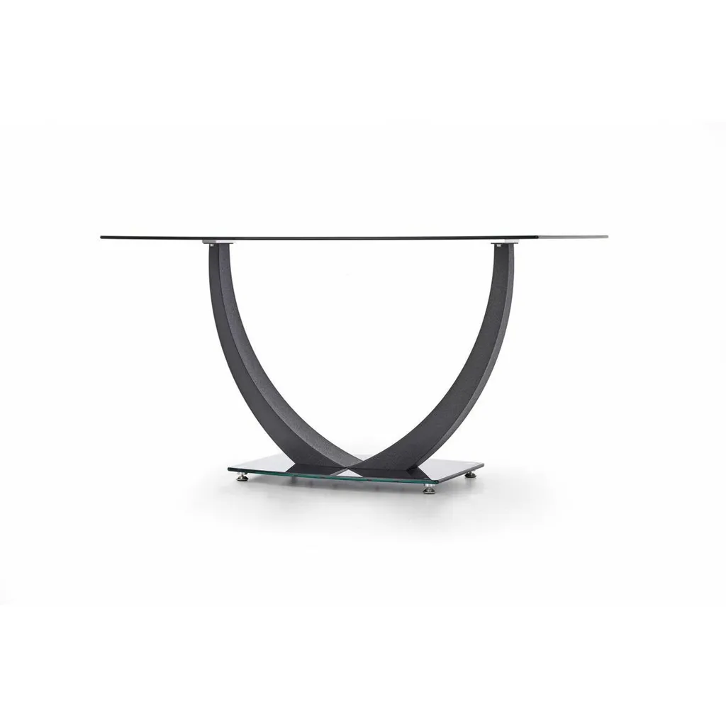Table Anton plateau bois chêne 180 cm - Structure Métal Noir Design - 3