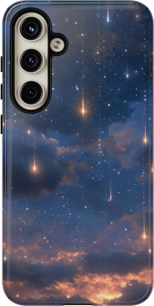 Verzauberter Nachthimmel mit Sternschnuppen – Hülle Kompatibel mit Samsung Galaxy S24 Plus