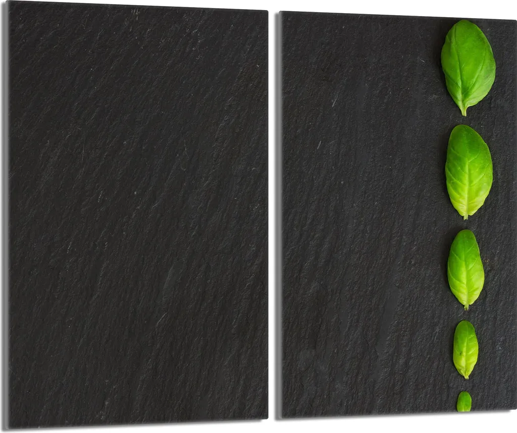 Copripiano Cottura 2 Pezzi 30x52 cm in Ceramica Vetro Ardesia