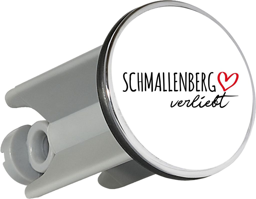 Huuraa Waschbeckenstöpsel Schmallenberg verliebt 4cm höhenverstellbar Abflussstopfen Geschenkidee