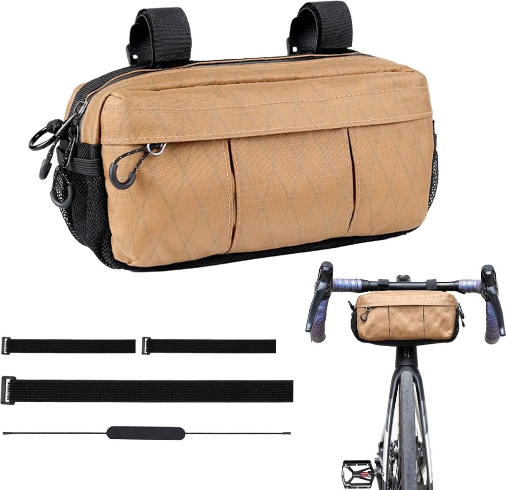 Lenkertasche, Fahrradtasche mit großer Kapazität, Fahrrad-Reisezubehör, Outdoor-Sportausrüstung, Aufbewahrung für urbane Fahrräder, 10,24 x 3...