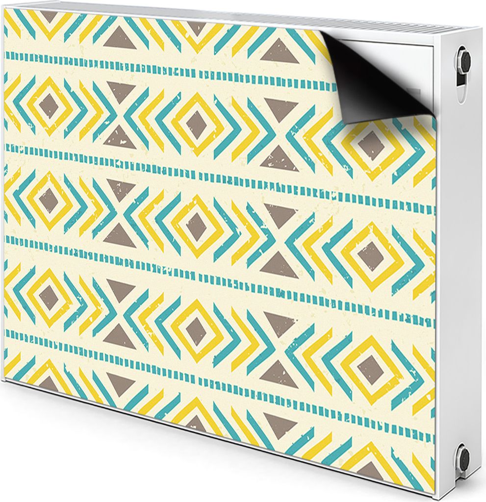 Magnet Radiator Magnet Mat Heizkörper Heizung Verkleidung Abdeckung 90x60 cm - Geometrisches Muster