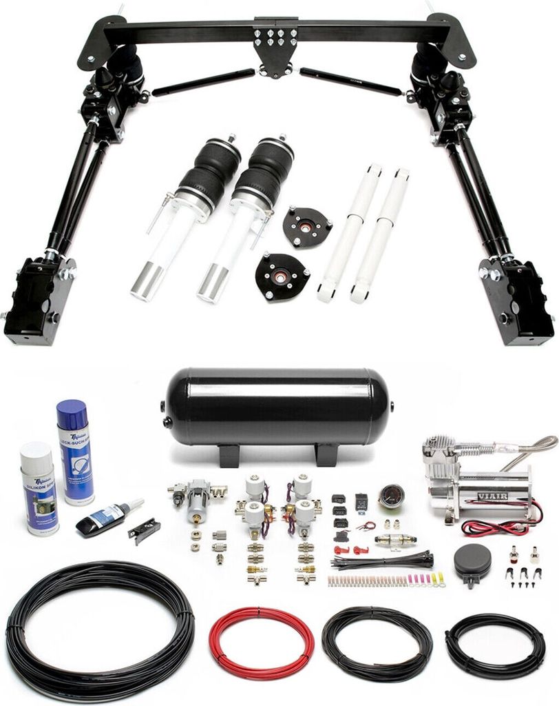TA Technix Luftfahrwerk Viair Kompressor Kit schwarz für VW Caddy III+IV Typ 2K