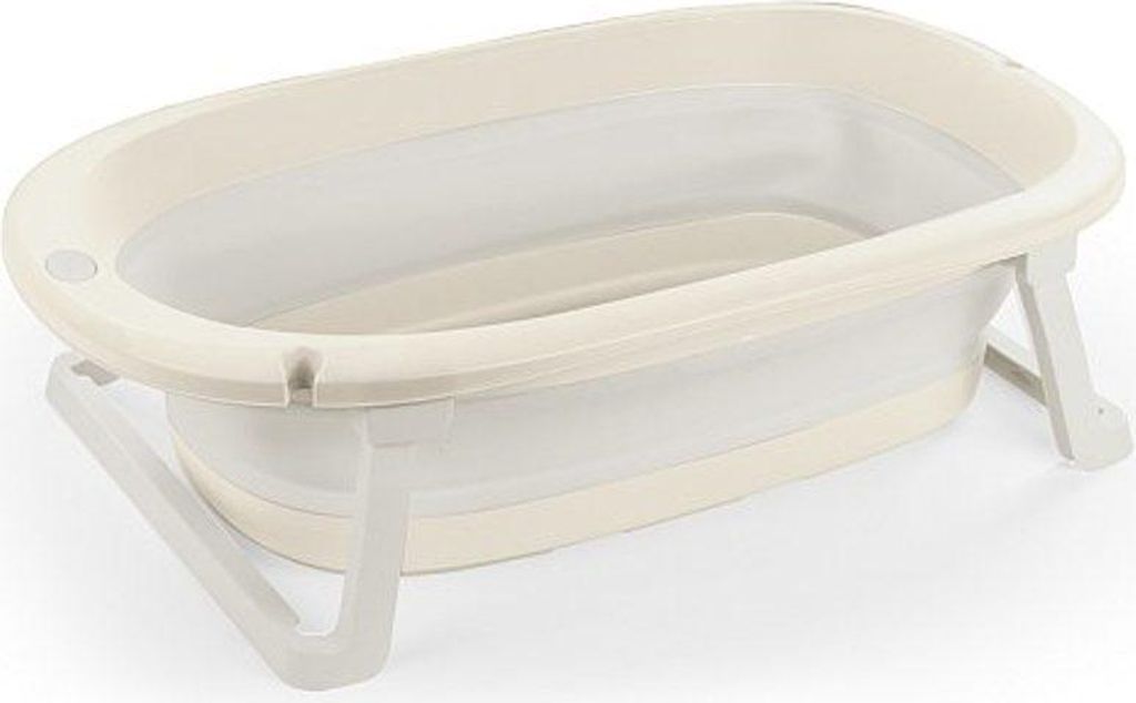 Zusammenklappbare Babybadewanne, beige, 20,5x75,5x46,5 cm Produktbild 