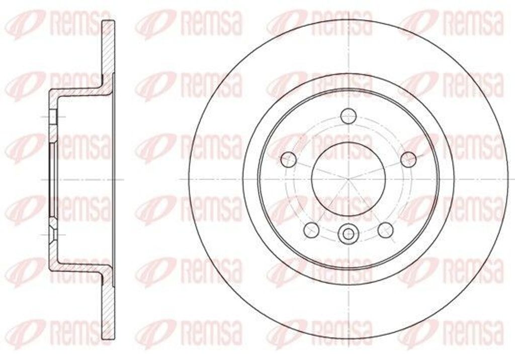 2x REMSA Bremsscheibe 6506.00 hinten für LAND ROVER Range Rover III (L322) 304mm