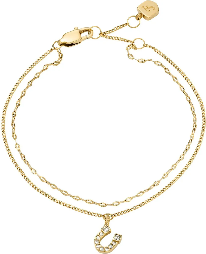 Fossil Sutton Bracciale Donna Oro con Charm | Design Contemporaneo
