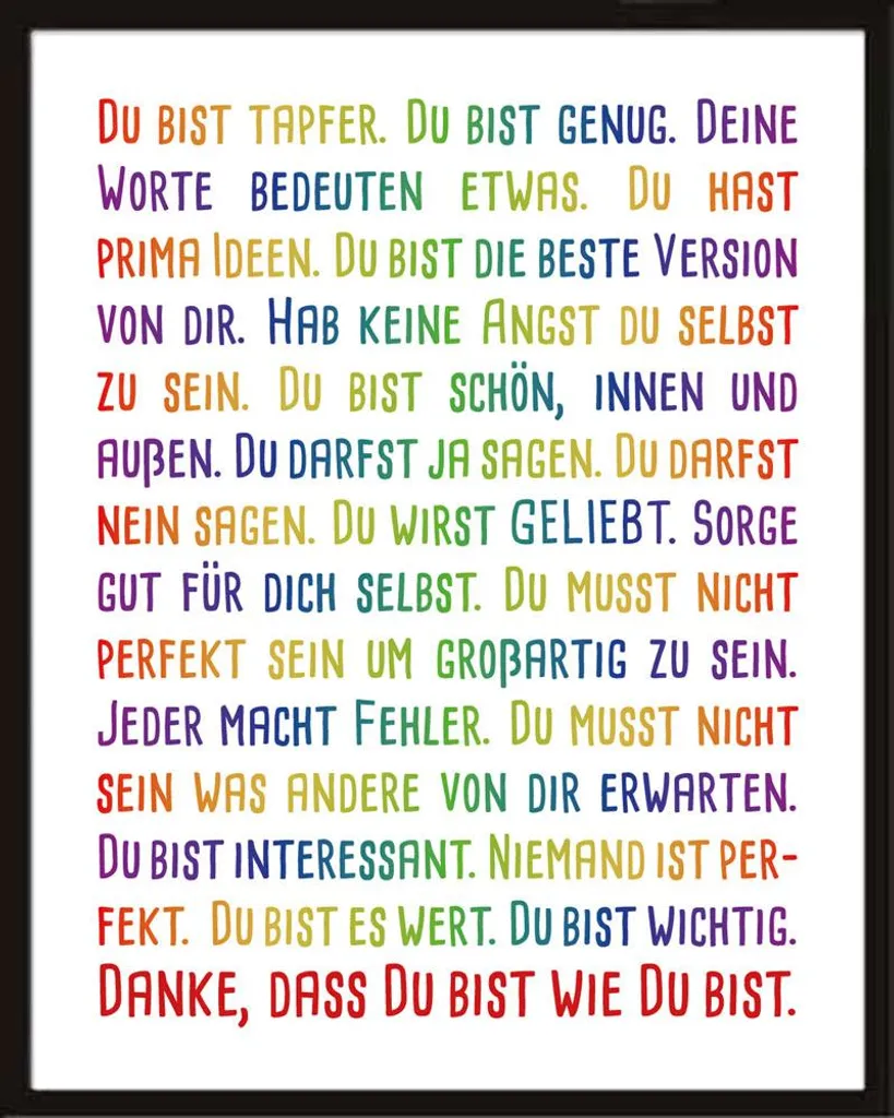 Cadre Décoratif avec Affiche de Motivation Tu es courageux Shinsuke
