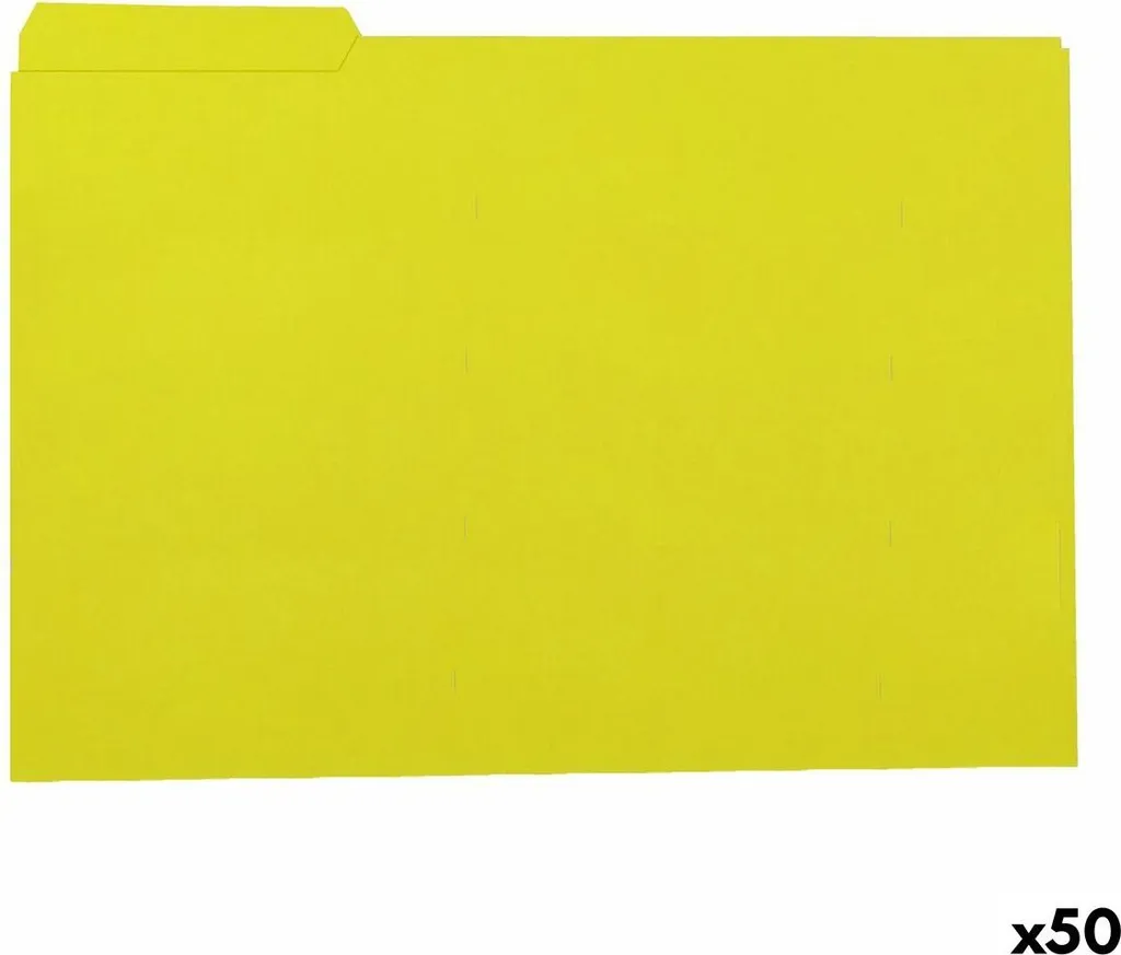 Chemise de classement Gio folio jaune intenso 250g à rabat - 50 pièces