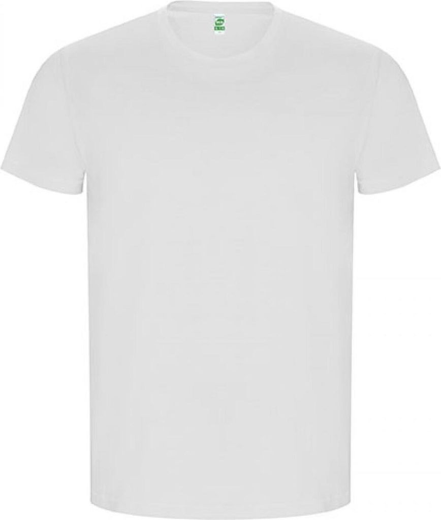Roly Eco CA6690 | Golden Organic T-Shirt - 2-lagiger Rundhalskragen - Farbe: White 01 - Größe: L