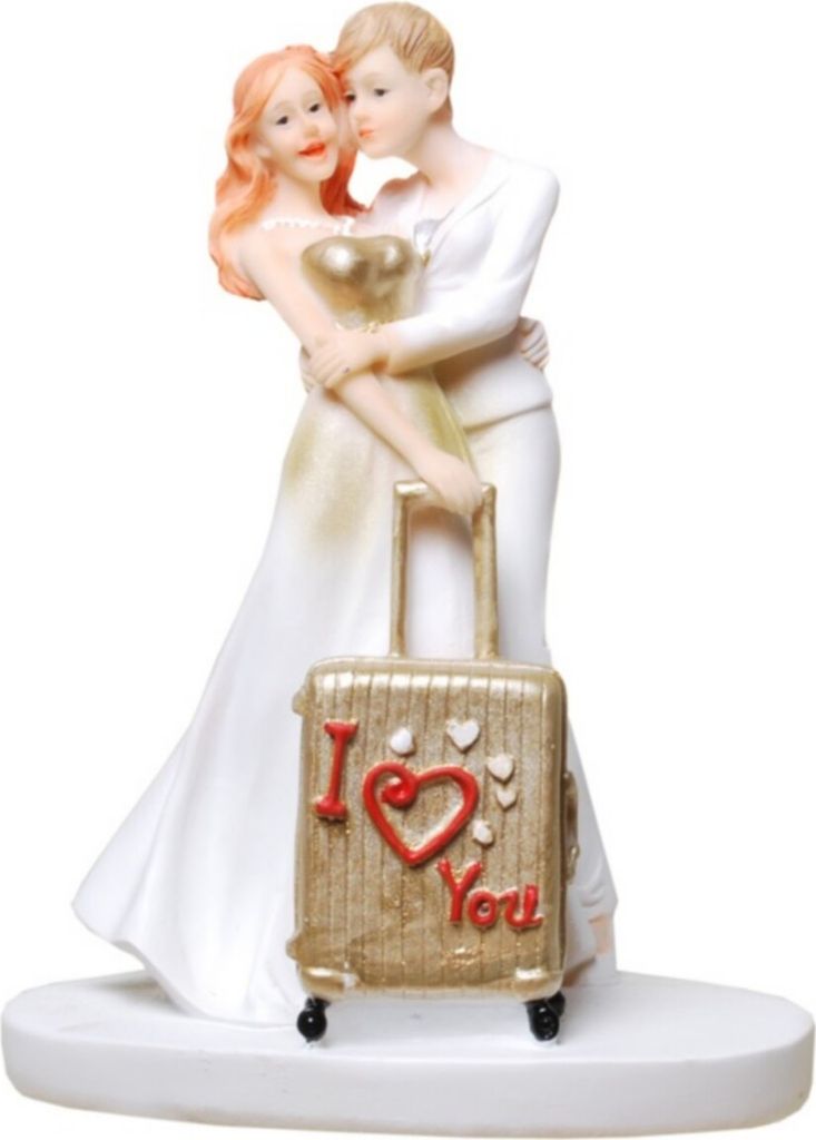 Frauen Flitterwochen - Paar mit Koffer