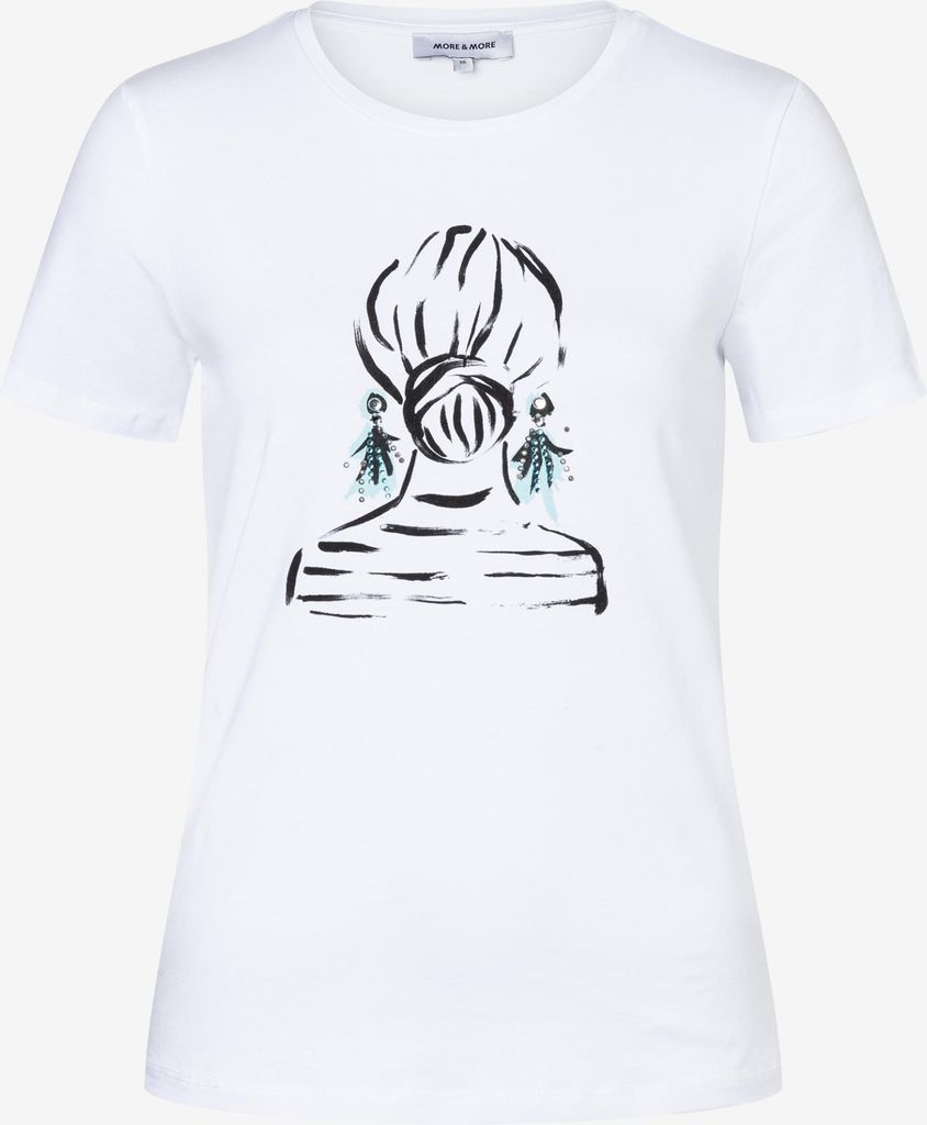 MORE & MORE Shirt with Print \\\\\\\G 0010 white 36"""