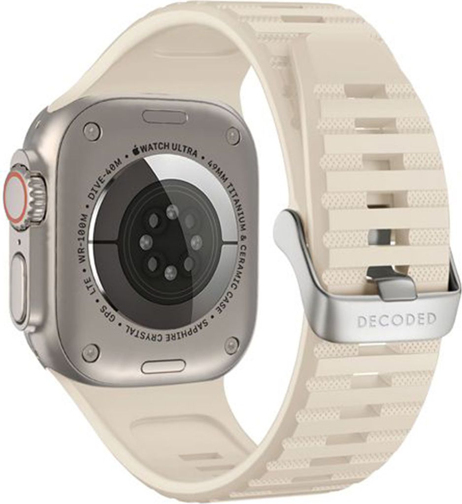 Decoded Ultra Traction Strap für Apple Watch 42, 44, 45, 49 mm - Weiß