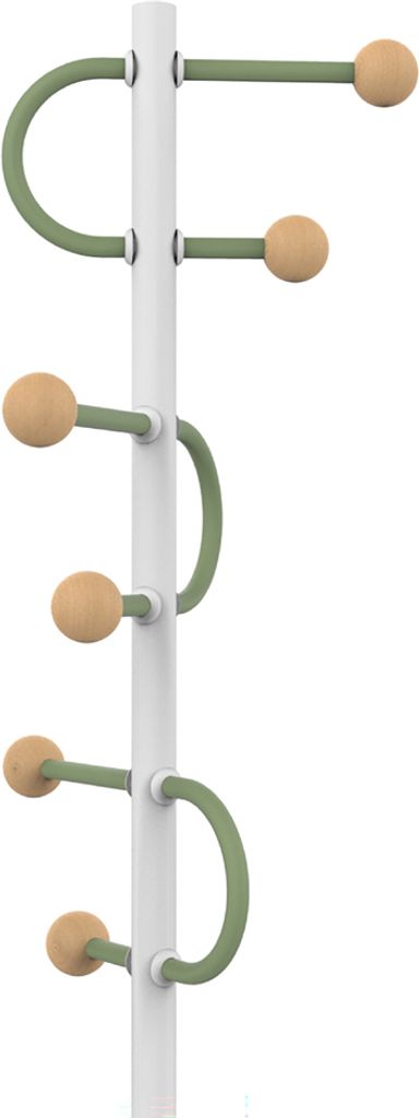 UNiLUX Garderobenständer STUDIO Höhe: 1.750 mm weiß/rot