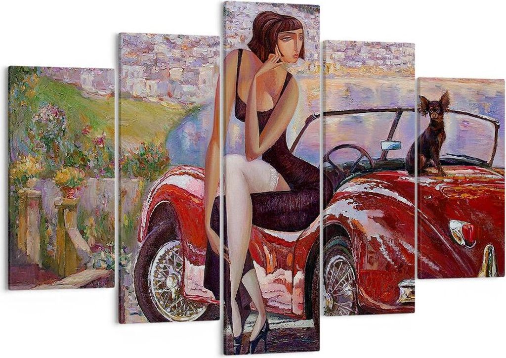 Bild auf Leinwand - Leinwandbild - frau modern - 150x100cm - Wand Bild - Wanddeko - Wandbilder - Leinwanddruck - Bilder - Kunstdruck - Wanddekorati...