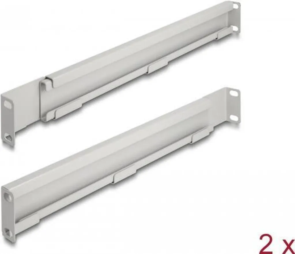 Support pour rack réglable en longueur 368-600 mm 1U en lot de 2