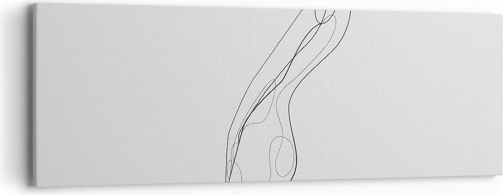 Bild auf Leinwand - Leinwandbild - Einteilig - Kontur Frau Minimalismus - 90x30cm - Wand Bild - Wanddeko - Wandbilder - Leinwanddruck - Bilder - Wa...