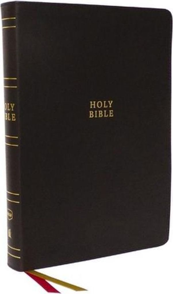 NKJV Heilige Bibel, Super Giant Print Referenzbibel, braunes Leder, 43.000 Querverweise, rote Schrift, Daumenindex, Komfortdruck: Neue King James V...