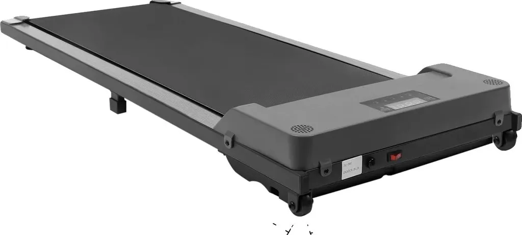 Tapis de marche motorisé gris et compact avec écran LED pour appartement
