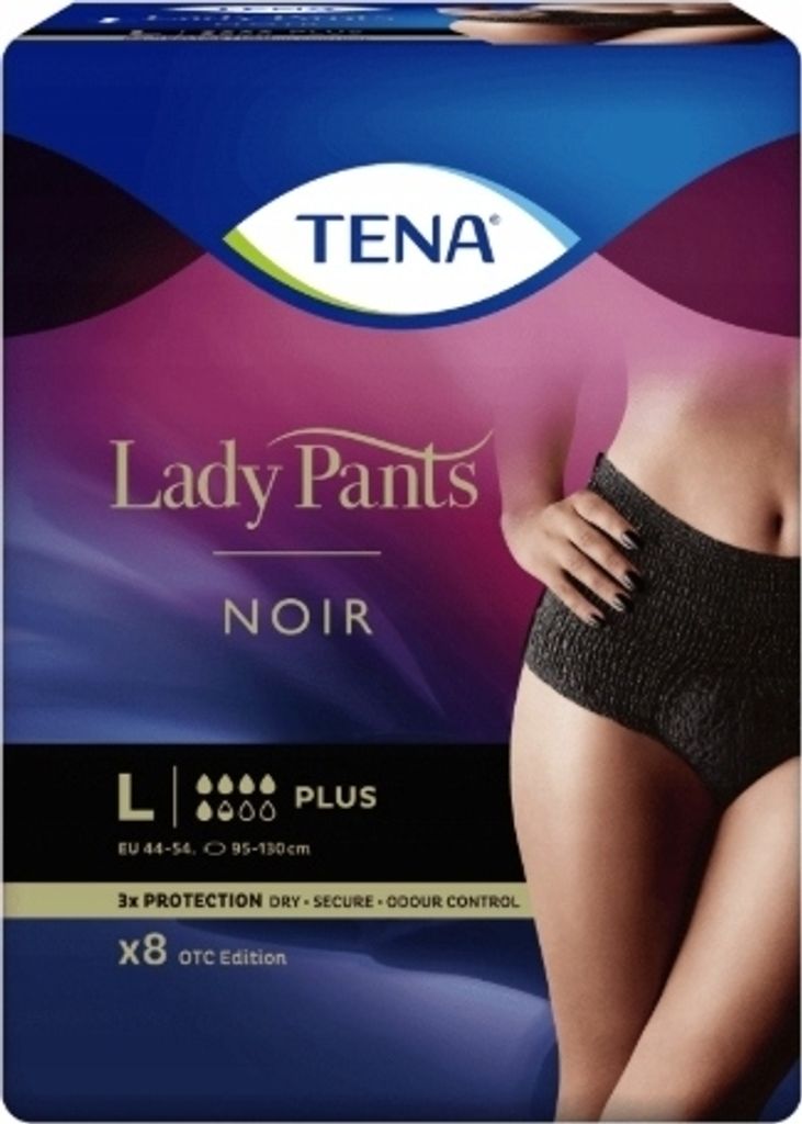 Tena Lady Pants Plus Noir L OTC Edition, 8 Stück Produktbild 