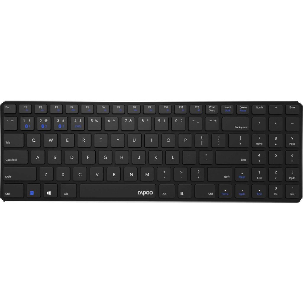 Rapoo E9100M Multi-Mode-Tastatur Kabellos, ultraflach, Produktbild 
