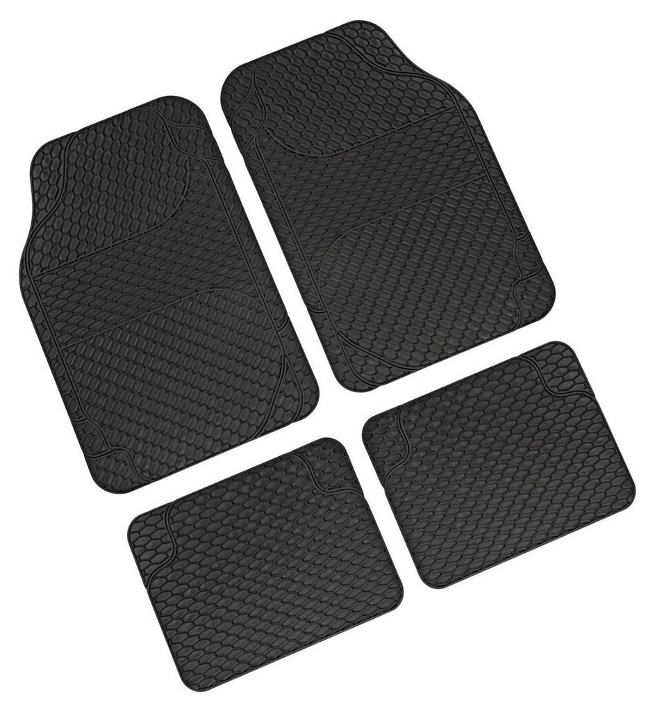 GRAN PREE Satz von 4 PVC-Autofußmatten universell geruchsneutral und waschbar