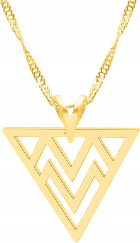 Collana Triangolo Geometria Sacra - Argento 925 Placcato Oro