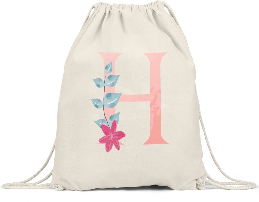 Buchstaben-Tasse H Tasse mit Buchstabe Alphabet Monogramm Blumenmotiv Geschenkidee Anfangsbuchstabe