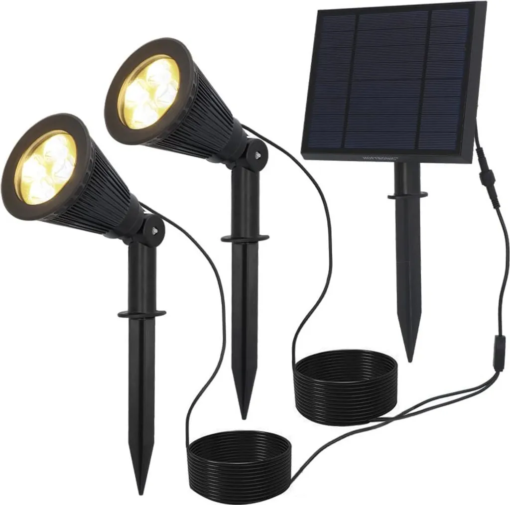 Spot Solaire Jardin Sans Fil : Éclairage Puissant 3W IP65 Autonome