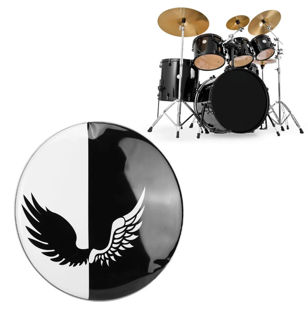 Peau de batterie 22 pouces en polyester pour grosse caisse de jazz - 11