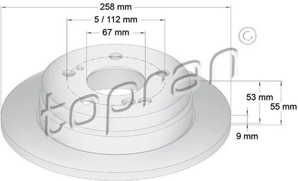 Disque de frein essieu arrière compatible avec Classe E C124