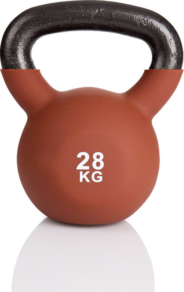Kettlebell, Kugelhantel, Kugelgewicht, Kraftsport, Hantel, Fitness, 28 kg, Braun
