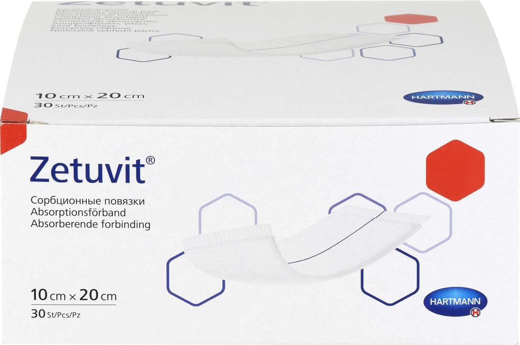 Zetuvit absorpční obklady nesterilní 10 x 20 cm, 30 obkladů Obrázek produktu 