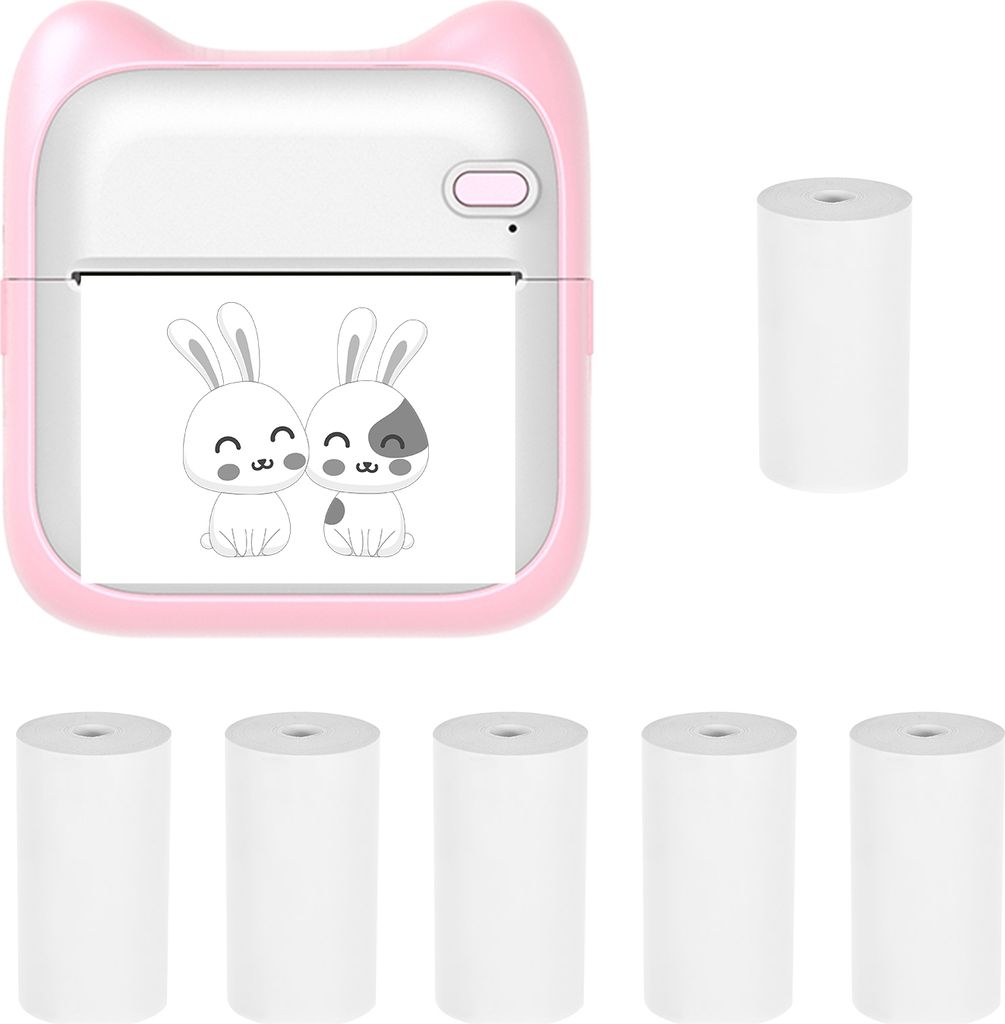 Mini-Taschen-Fotodrucker, tragbarer Thermodrucker, 203 dpi, drahtlose BT-Verbindung, fuer Bildetiketten, DIY-Handwerkslisten, Meno-Notizen, Journal...