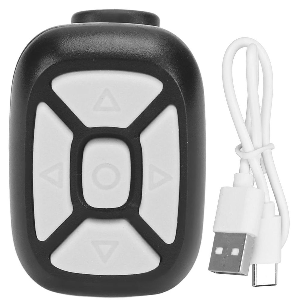 Bluetooth-Fernbedienung, Seitenwender, Handy-Ring für iPhone, Smartphones, Tablets, Schwarz