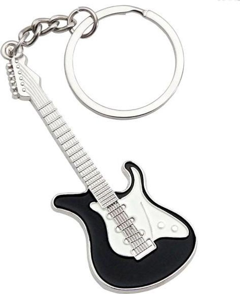 keepdrum Schlüsselanhänger E-Gitarre in Schwarz