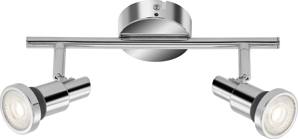 Reflektor łazienkowy LED obrotowy 2xGU10 po 4 W chrom IP44 Zdjęcie produktu 