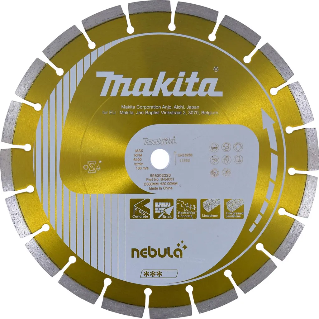 Disque diamant 300mm anti-échauffement pour couper le béton dur