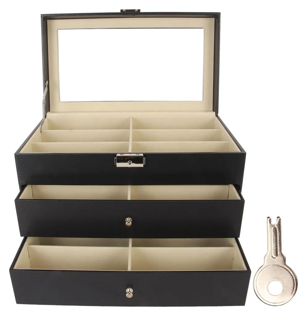 Organiseur lunettes pour collectionneur 18 paires rangement dressing