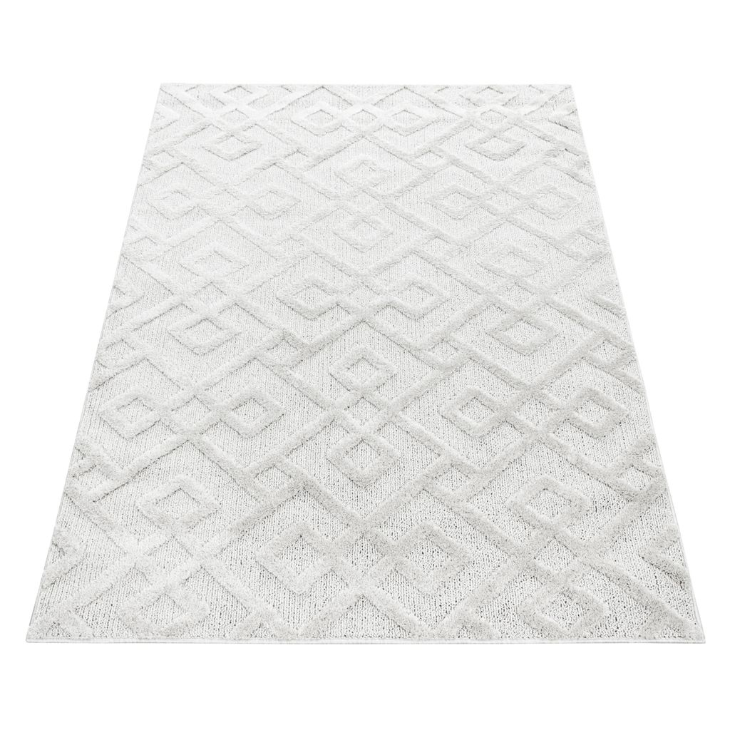 Ayyildiz | Tapis Moderne Pisa 3D - 80 cm x 150 cm - Crème - Image du produit 