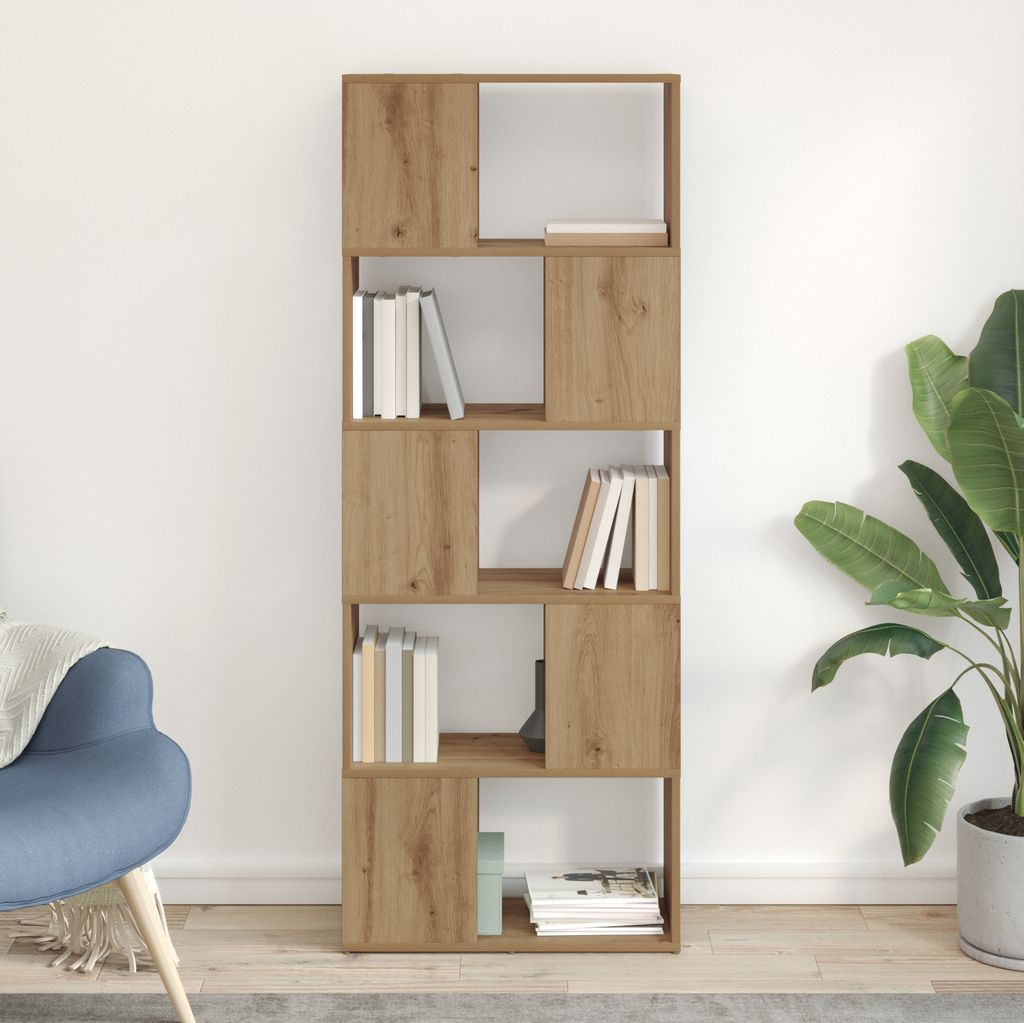 Desgin Bücherregal Artisan Eiche Spanplatte 60 x 24 x 155 cm Bücherregal - TV-Schränke 875198