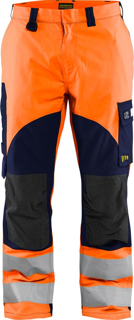 Blakläder Multinorm Arbeitshose Inhärent High Vis 1588 1513 in div. Farben, Farbe:high vis orange/marineblau, Größe:D100 (D25)