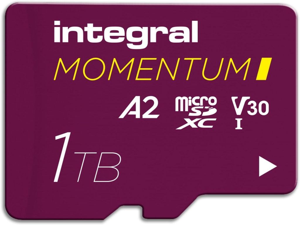 Integral Momentum I, 1 TB, MicroSD, UHS-I, 210 MB/s, 180 MB/s, Class 3 (U3)