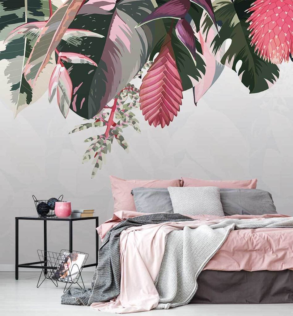 Fototapete Pink Tropisch, Material:Superior Vlies 350 g/qm, Größe Tapete:520 x 260cm