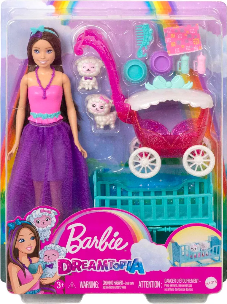 Coffret poupée Barbie Skipper fermière et sa bergerie de moutons jouet