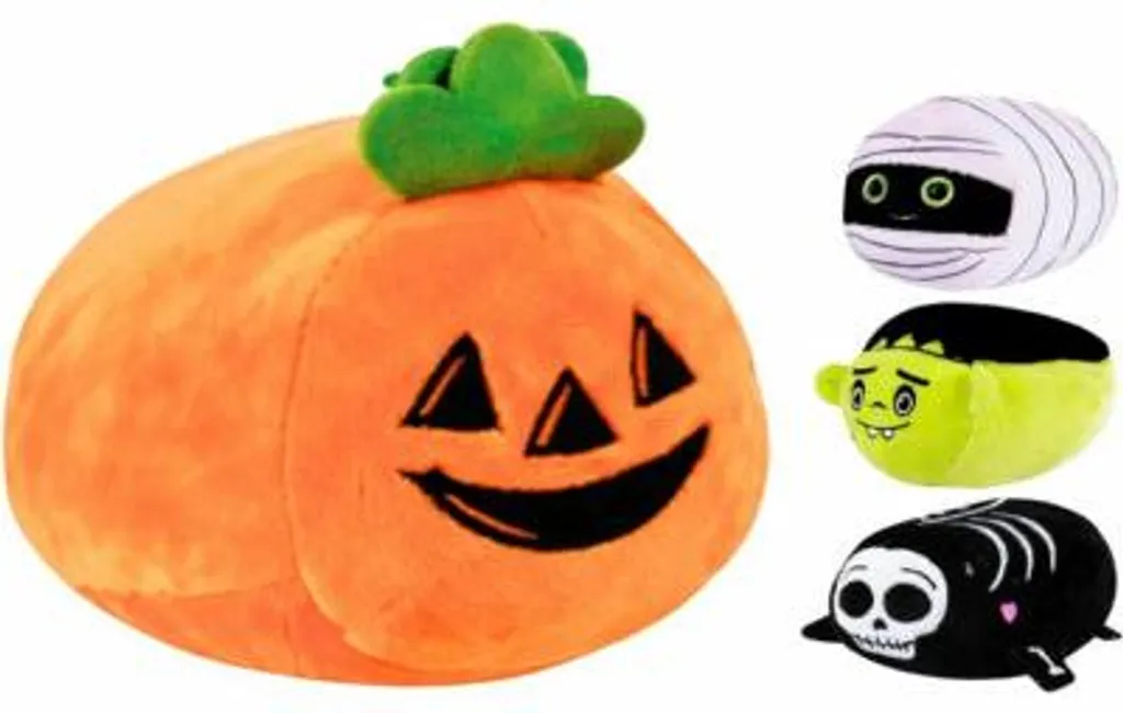 Peluches d'Halloween 15 cm - Lot de 24 pièces avec 4 modèles assortis