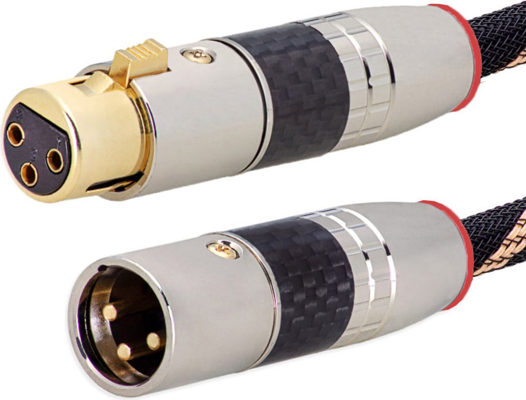 XLR Kabel Audio Hifi 1x XLR 3 Pin Stecker auf 1x XLR 3 Pin Buchse Mikrofonkabel Boxen Lautsprecher DMX OFC-Kupfer 2m